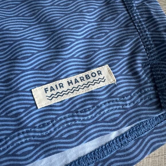Fair Harbor Blue Waves Nautilus Boardshorts 30 - Picture 6 of 9